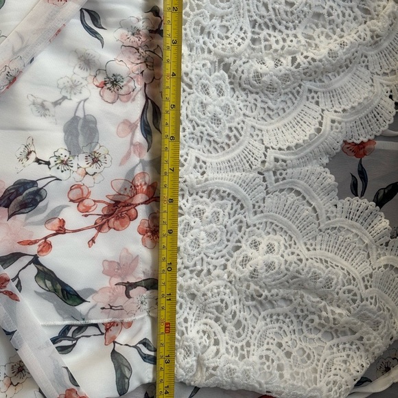 Orange and White Maxi A-Line Skirt with Tie Front - Picture 8 of 11